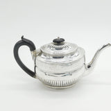Georgian Sterling Silver Wooden Handle Maze Teapot 1802 Antique Sheffield