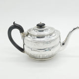 Georgian Sterling Silver Wooden Handle Maze Teapot 1802 Antique Sheffield