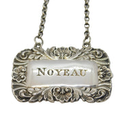 William IV Sterling Silver Noyeau Wine Decanter Label Antique 1831 Birmingham