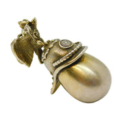 Fabergé Silver Gilt Chevalier Guard Helmet Egg Pendant, Julius Rappoport Antique 1899-1904