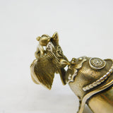 Fabergé Silver Gilt Chevalier Guard Helmet Egg Pendant, Julius Rappoport Antique 1899-1904