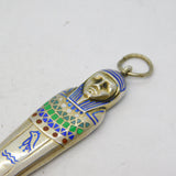 20th Century Egyptian .800 Silver Pharoah Pencil Fob Pendant Antique c1920