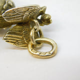 Fabergé Silver Gilt Chevalier Guard Helmet Egg Pendant, Julius Rappoport Antique 1899-1904