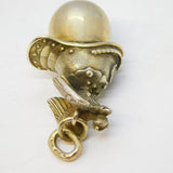 Fabergé Silver Gilt Chevalier Guard Helmet Egg Pendant, Julius Rappoport Antique 1899-1904