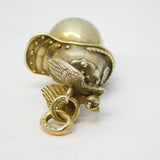 Fabergé Silver Gilt Chevalier Guard Helmet Egg Pendant, Julius Rappoport Antique 1899-1904