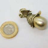 Fabergé Silver Gilt Chevalier Guard Helmet Egg Pendant, Julius Rappoport Antique 1899-1904