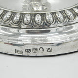 George III Pair of Sterling Silver Crested Candlesticks Antique 1814 Sheffield Thomas Blagden & Co.