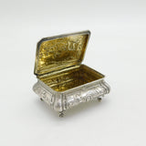 Victorian Sterling Silver Classical Battle Scene Jewellery Casket Antique 1890 London
