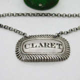 George III Sterling Silver Claret Wine Decanter Label Antique 1798 London