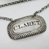 George III Sterling Silver Claret Wine Decanter Label Antique 1798 London