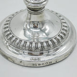 George III Pair of Sterling Silver Crested Candlesticks Antique 1814 Sheffield Thomas Blagden & Co.