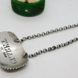 George III Sterling Silver Claret Wine Decanter Label Antique 1798 London