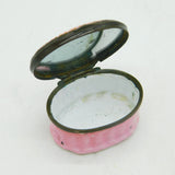 Georgian Bilston Enamel 'A Token of Friendship' Patch Box Antique c1760s