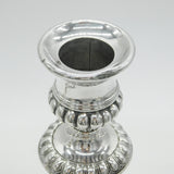 George III Pair of Sterling Silver Crested Candlesticks Antique 1814 Sheffield Thomas Blagden & Co.