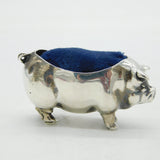 Edwardian Sterling Silver Novelty Pig Pin Cushion Antique 1903 Birmingham