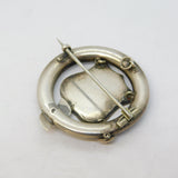 Victorian Scottish Sterling Silver, Bloodstone & Agate Buckle Brooch Antique c1860