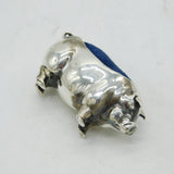Edwardian Sterling Silver Novelty Pig Pin Cushion Antique 1903 Birmingham