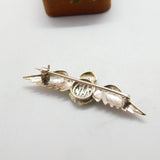 WWII 9ct White Gold, Enamel & Diamond RAF Sweetheart Brooch c1940 Antique