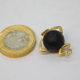 WW1-era 9ct Yellow Gold & Wooden 'Touch Wud' Lucky Charm Antique c1915