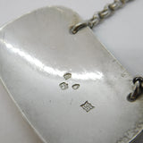 Victorian Sterling Silver Whisky Mis-Spelt Decanter Label Antique 1892 London
