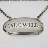 George III Sterling Silver Calcavella Wine Decanter Label Antique 1792 London