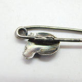 Edwardian Sterling Silver Guilloche Enamel Chick in the Egg Brooch c1910 Antique