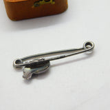 Edwardian Sterling Silver Guilloche Enamel Chick in the Egg Brooch c1910 Antique