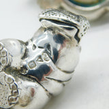 Patrick Mavros Pair of Sterling Silver Hippo Pepper Shakers Vintage London