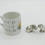 Patrick Mavros Pair of Sterling Silver Hippo Pepper Shakers Vintage London