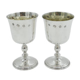 Pair of Sterling Silver Wine Goblets Chalices Vintage 1973 London