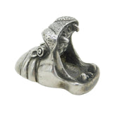Patrick Mavros Cast Sterling Silver Roaring Hippo Miniature Figure Vintage