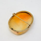 Victorian 9ct Gold Mounted St. George Slaying the Dragon Cameo Brooch Antique c1860