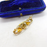 Murrle Bennett Style 9ct Gold Blistered Pearl Leaf Brooch c1910 Antique