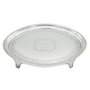 George III Sterling Silver Bright Cut Teapot Stand Antique 1789 London