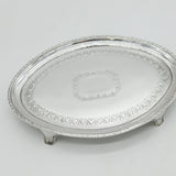 George III Sterling Silver Bright Cut Teapot Stand Antique 1789 London