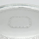 George III Sterling Silver Bright Cut Teapot Stand Antique 1789 London