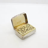 George III Sterling Silver Floral Pattern Vinaigrette Antique 1818 Birmingham