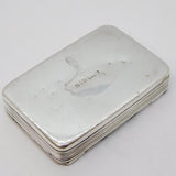 Sterling Silver Embossed Retriever Dog Snuff Box Vintage 1985 Sheffield