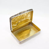 Sterling Silver Embossed Retriever Dog Snuff Box Vintage 1985 Sheffield