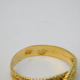 14ct Yellow Gold 0.1ct Diamond Snake Serpent Dress Ring Vintage c1960