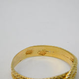 14ct Yellow Gold 0.1ct Diamond Snake Serpent Dress Ring Vintage c1960