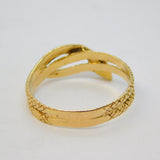 14ct Yellow Gold 0.1ct Diamond Snake Serpent Dress Ring Vintage c1960