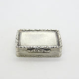 George IV Sterling Silver Floral Pattern Vinaigrette Antique 1822 London
