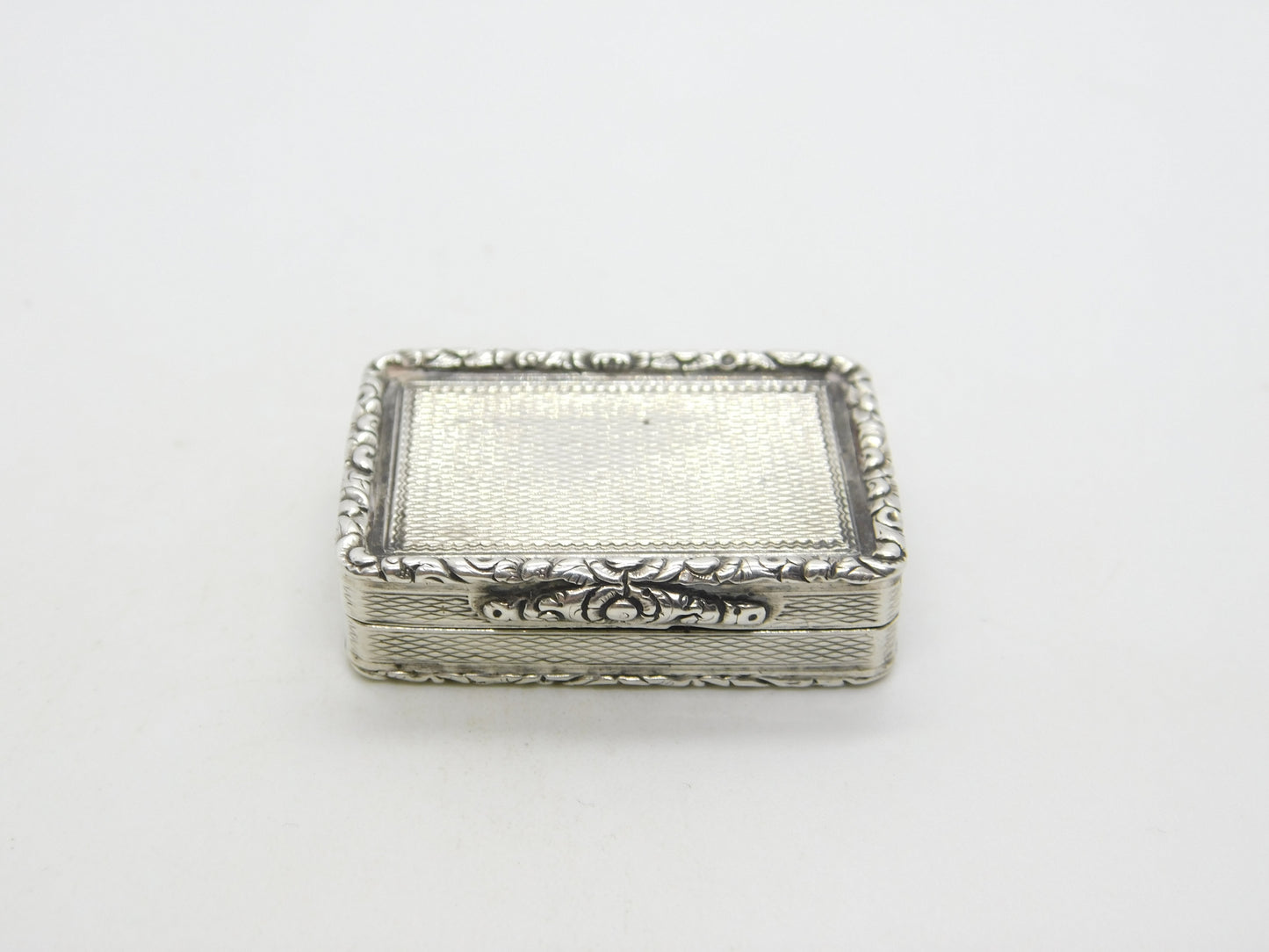 George IV Sterling Silver Floral Pattern Vinaigrette Antique 1822 London
