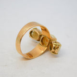 Victorian 15ct Yellow Gold, White Opal & Pearl Set Statement Ring Antique c1880