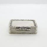 George IV Sterling Silver Floral Pattern Vinaigrette Antique 1822 London
