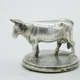 George IV Pair of Sterling Silver Cow Figurines Antique c1820 Sheffield