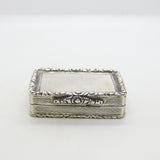 George IV Sterling Silver Floral Pattern Vinaigrette Antique 1822 London