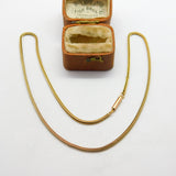 Victorian 9ct Yellow Gold Herrigbone Chain Necklace 14.5" 36cm Length Antique