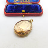 Victorian 9ct Rose Gold B&F Book Pattern Double Locket Pendant c1890 Antique
